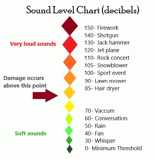 Decibel Damage Chart